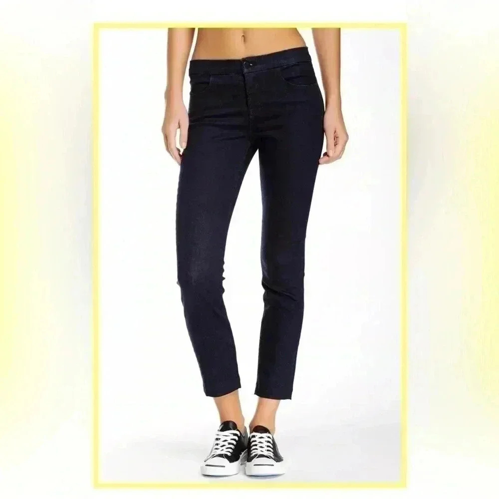NWT $188 J BRAND TAILORED CROP INKWELL SLIM STRETCH ANKLE PANTS JEANS 28